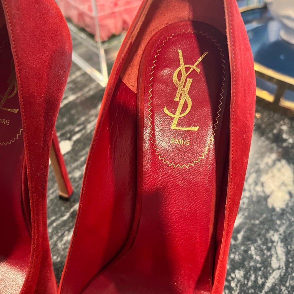 ❤️Red & Black YSL heels🖤 - Picture 12 of 13